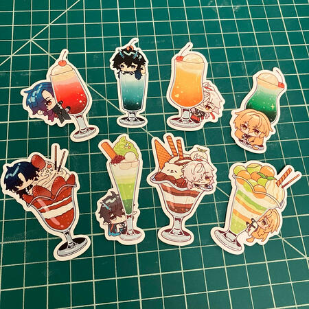 Soda & Parfait (all 8 stickers)