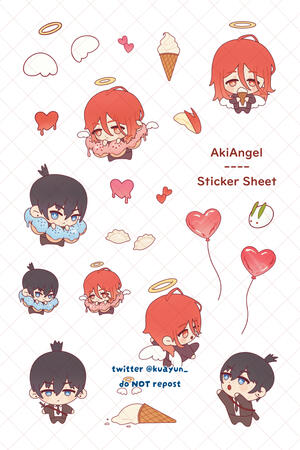 akiangel sticker sheet